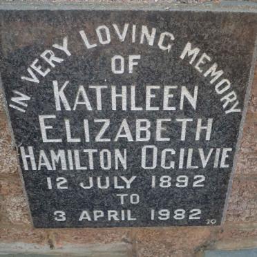OGILVIE Kathleen Elizabeth Hamilton 1892-1982
