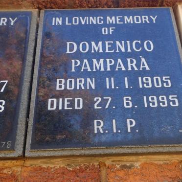 PAMPARA Domenico 1905-1995