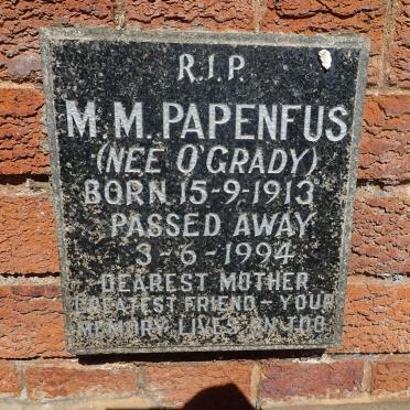 PAPENFUS M.M. nee O'GRADY 1913-1994