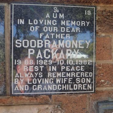 PACKARY Soobramoney 1929-1982