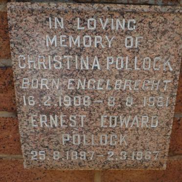 POLLOCK Ernest Edward 1897-1967 &amp; Christina ENGELBRECHT 1906-1961