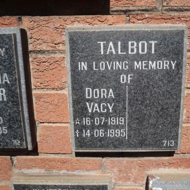TALBOT Dora Vacy 1919-1995