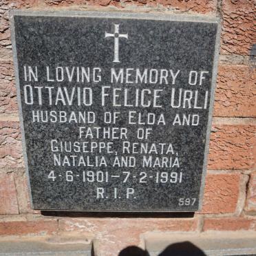 URLI Ottavio Felice 1901-1991