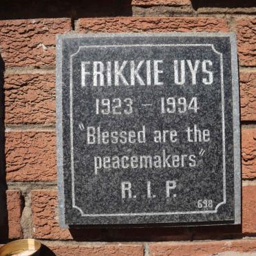 UYS Frikkie 1923-1994