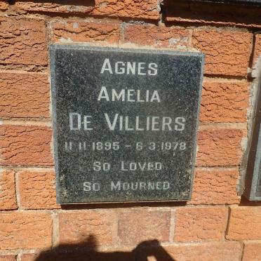 VILLIERS Agnes Amelia, de 1895-1978