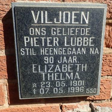 VILJOEN Pieter Lubbe &amp; Elizabeth Thelma 1901-1996