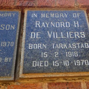 VILLIERS Raynord H., de 1918-1970