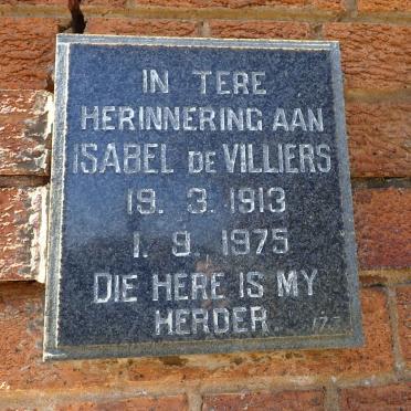 VILLIERS Isabel, de 1913-1975