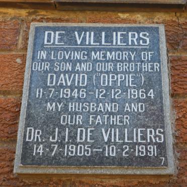 VILLIERS J.I., de 1905-1991 :: DE VILLIERS David 1946-1964