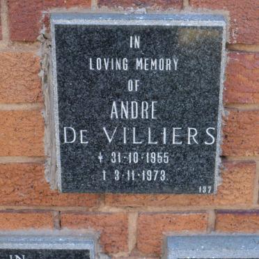 VILLIERS Andre, de 1955-1973
