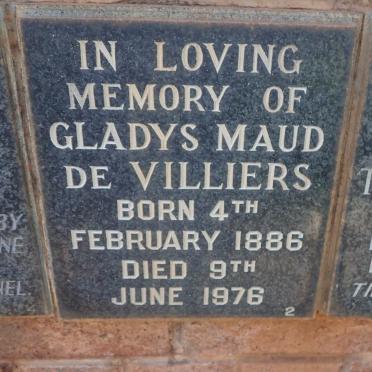 VILLIERS Gladys Maud, de 1886-1976