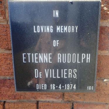VILLIERS Etienne Rudolph, de -1974