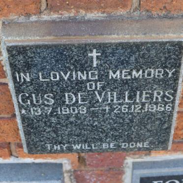 VILLIERS Gus, de 1903-1966