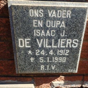 VILLIERS Isaac J., de 1912-1990