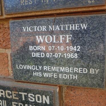 WOLFF Victor Matthew 1942-1968