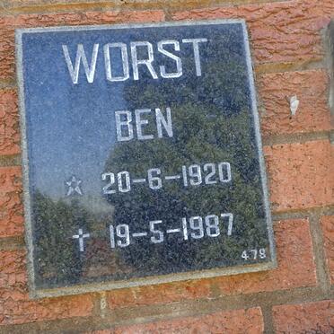 WORST Ben 1920-1987