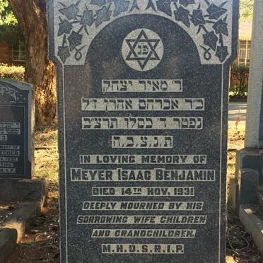 BENJAMIN Meyer Isaac -1931
