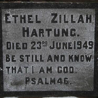 HARTUNG Ethel Zillah -1949