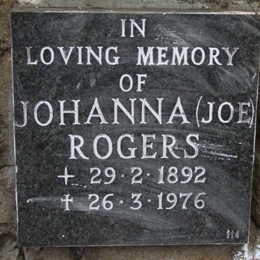 ROGERS Johanna 1892-1976