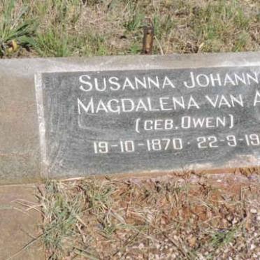 AS Susanna Johanna Magdalena, van nee OWEN 1870-1943