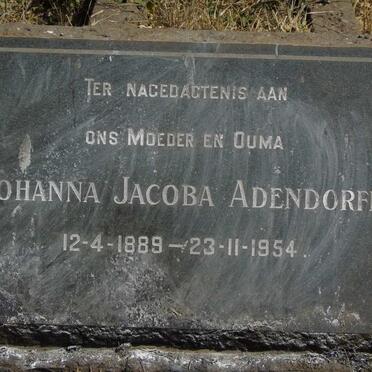 ADENDORFF Johanna Jacoba 1889-1954