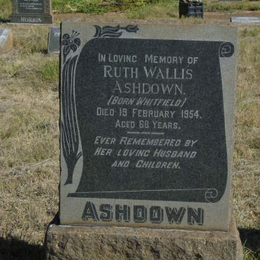 ASHDOWN Ruth Wallis nee WHITFIELD -1954