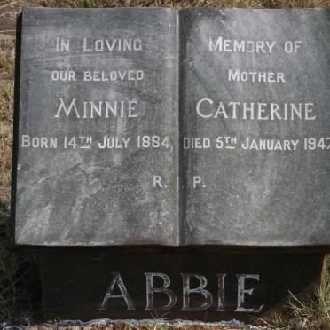ABBIE Minnie Catherine 1884-1947