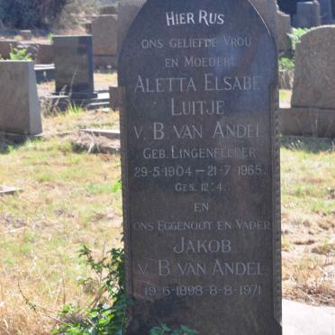 ANDEL Jacob, v.B. van 1898-1971 &amp; Aletta Elsabe Luitje LINGENFELDER 1904-1965