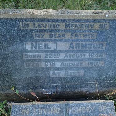 ARMOUR Neil 1849-1931 :: ARMOUR John 1877-1950 &amp; Edith 1877-1969