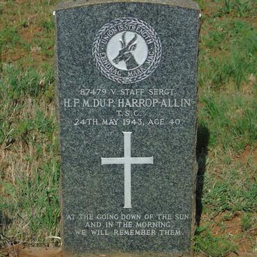 ALLIN H.F.M. Du P., HARROP -1943