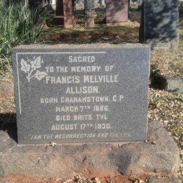 ALLISON Francis Melville 1886-1930