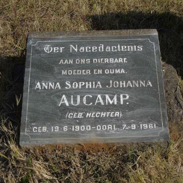 AUCAMP Anna Sophia Johanna nee HECHTER 1900-1961