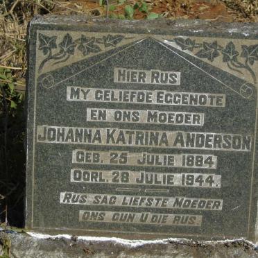ANDERSON Johanna Katrina 1984-1944