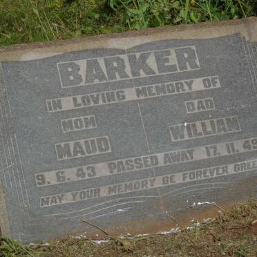 BARKER William -1949 & Maud -1943