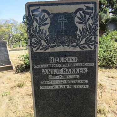 BAKKER Antje nee KOOISTRA 1867-1918