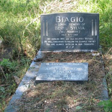 BIAGIO Adolfo Vomero 1919-1985 &amp; Beryl Sylvia HOUBERT -1962