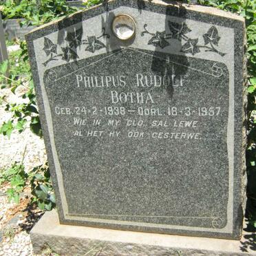 BOTHA Philipus Rudolf 1938-1957
