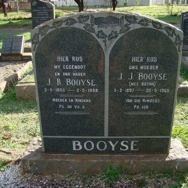 BOOYSE J.B. 1893-1958 &amp; J.J. BOTHA 1897-1968