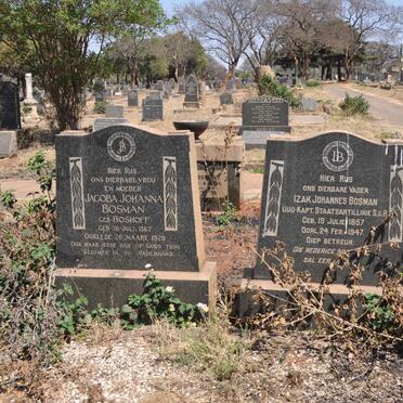 BOSMAN Izak Johannes 1857-1947 :: BOSMAN Jacoba Johanna nee BOSHOFF 1867-1929