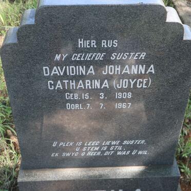 BOTHA Davidina Johanna Catharina 1908-1967