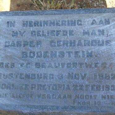 BODENSTEIN Casper Gerhardus 1882-1939