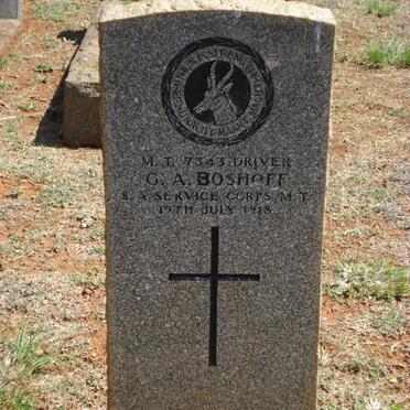 BOSHOFF G.A. -1918