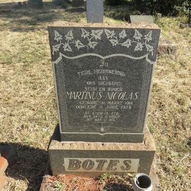 BOTES Martinus Nicolas 1914-1923