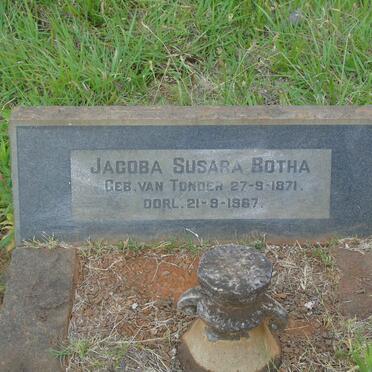 BOTHA Jacoba Susara nee VAN TONDER 1871-1967
