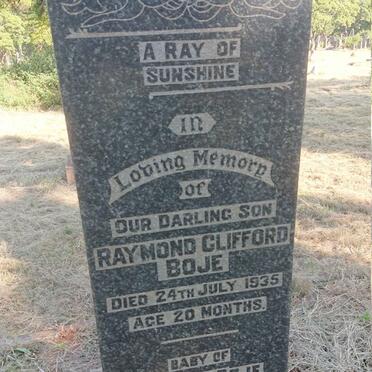 BOJE Raymond Clifford -1935