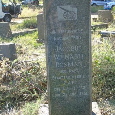 BOSMAN Jacobus Wynand 1863-1951