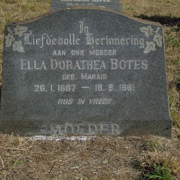 BOTES Ella Dorathea nee MARAIS 1887-1961