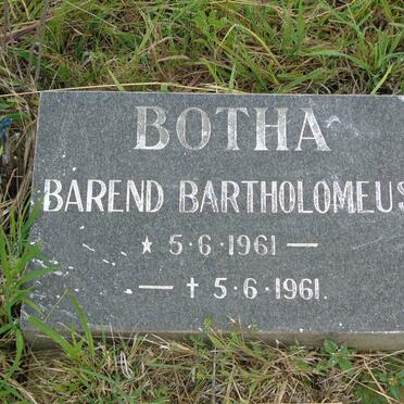 BOTHA Barend Bartholomeus 1961-1961