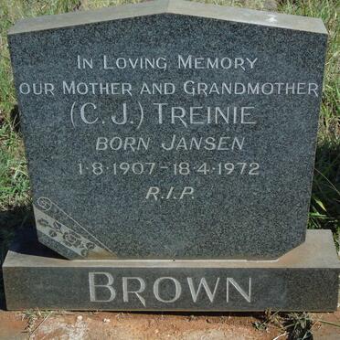 BROWN C.J. nee JANSEN 1907-1972