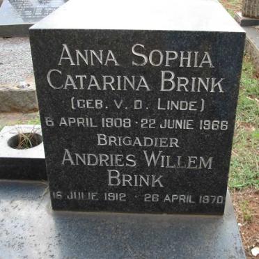 BRINK Andries Willem 1912-1970 &amp; Anna Sophia Catarina V.D. LINDE 1908-1966